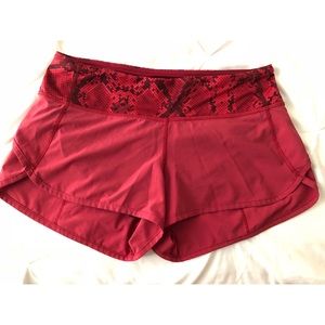 Lululemon Red Speed Short